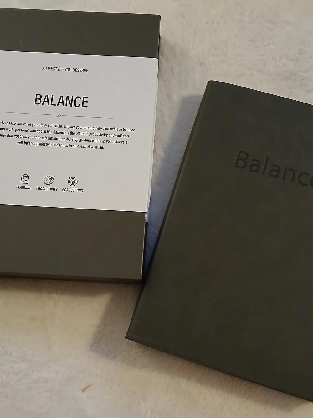 Balance Planner Notebook + Case - Productivity, Journaling, Goal Setting